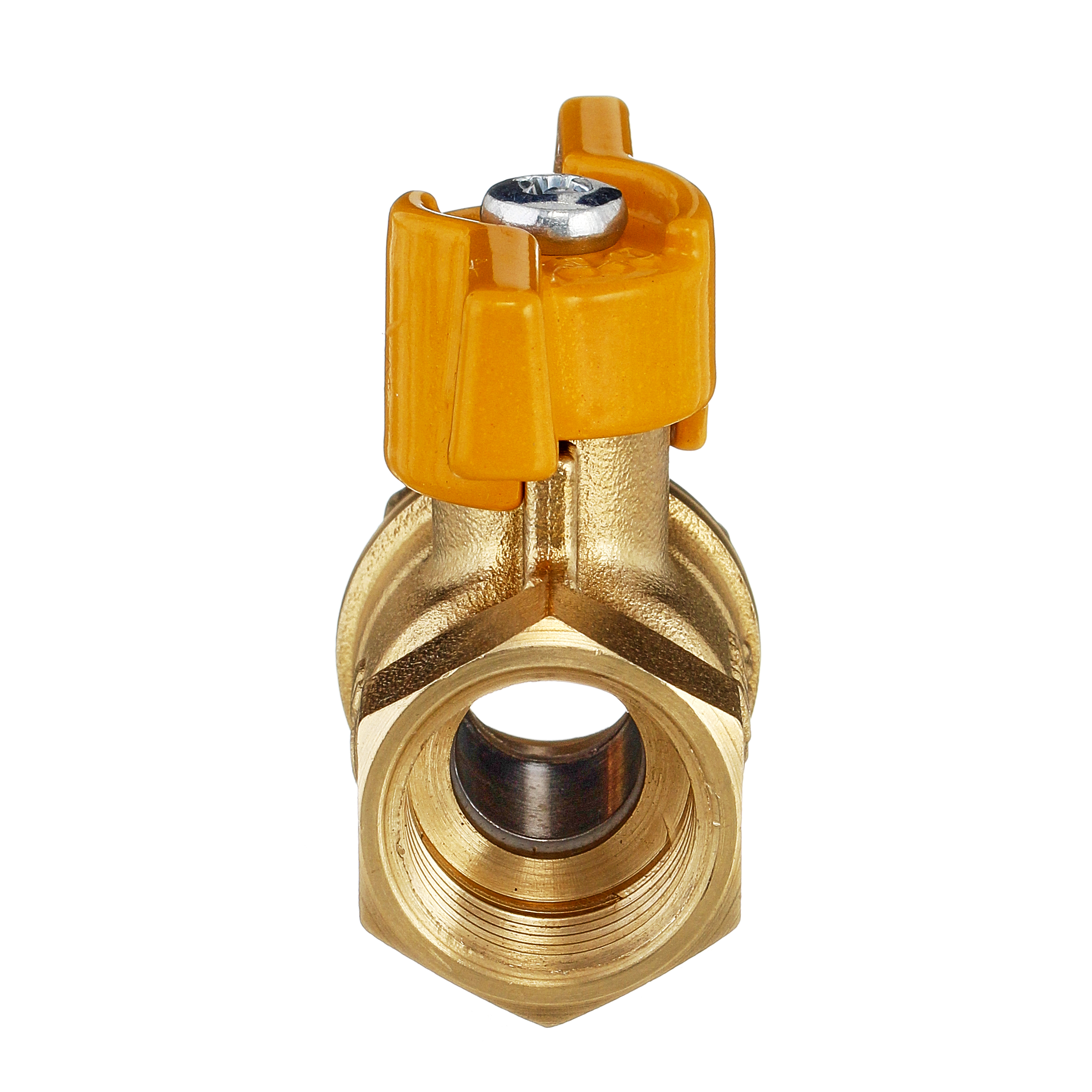 Кран шаровый латунныйБАЗ  11б27п газ ВР/ВР Ду 15 (1/2") Ру 40 бабочка 