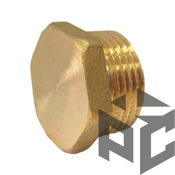 Заглушка латунь НР Ду 15 (1/2") от производителя "Рускон"