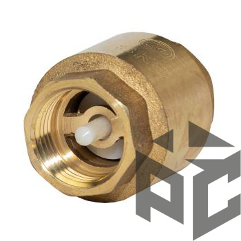 Клапан обратный латунный осевой Ду 25 Ру 16 (хол.вода) от производителя "Рускон"