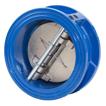 Клапан обратный чугунный двустворчатый (тип 19ч21бр) Ду 150 Ру 16 межфл 