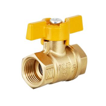 Кран шаровый латунныйБАЗ  11б27п газ ВР/ВР Ду 15 (1/2") Ру 40 бабочка 