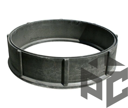 Кольцо колодца полимер-песчаный Ду1000 черный от производителя "Рускон"