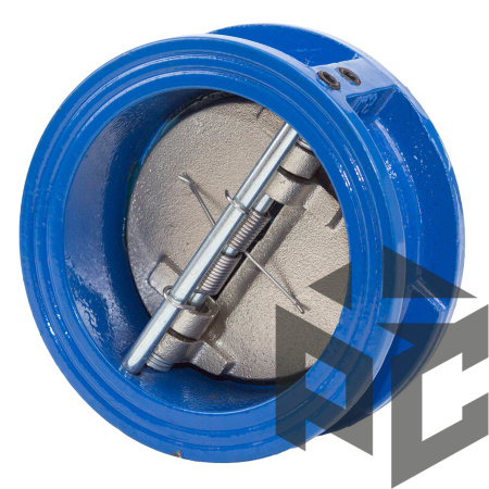 Клапан обратный чугунный двустворчатый Ду 350 Ру 16 межфл  от производителя "Рускон"